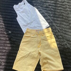 Philosophy Men's Bright Yellow Jean Shorts
